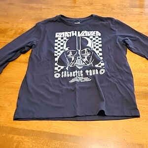 Boys long sleeve large darth vader shirt